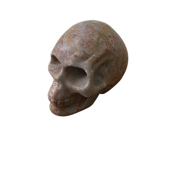 Medium Sunstone Skull All Natural Crystal Carving - Picture 3 of 11